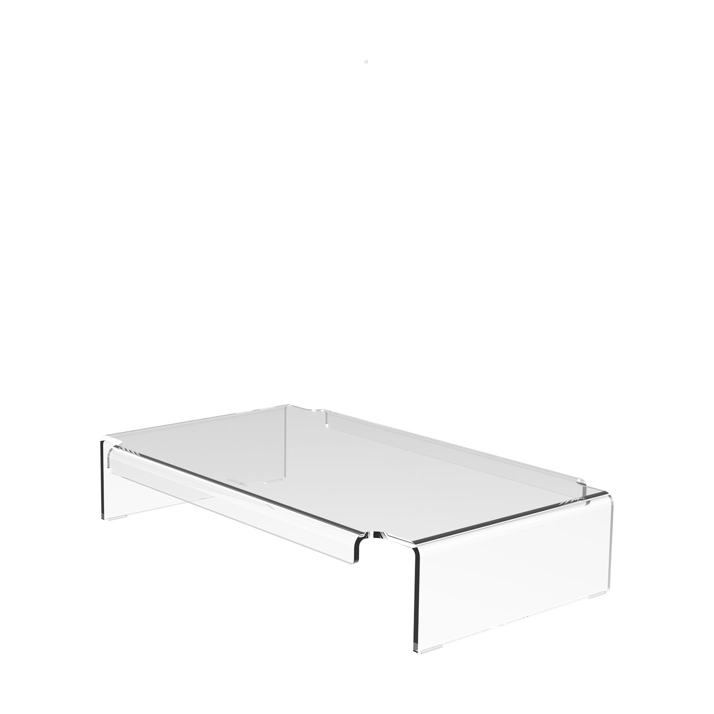 44.900 This multi-use monitor riser also has space for a phone or a set of desktop speakers. It has enough space underneath to store a keyboard and has a maximum weight capacity of 30 kg (66,1 lb).