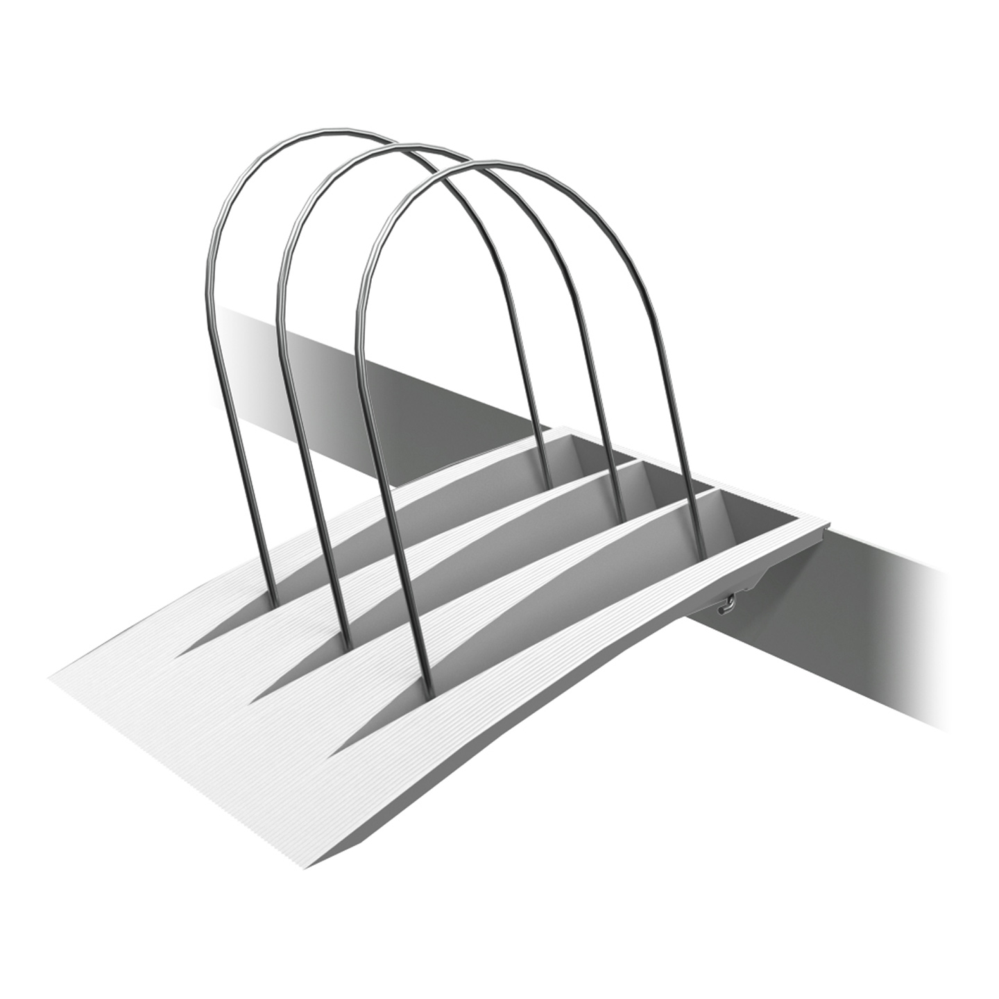 52.180 Holds up to three binders. The accessory simply hooks onto the toolbar, making it easy to install or remove.