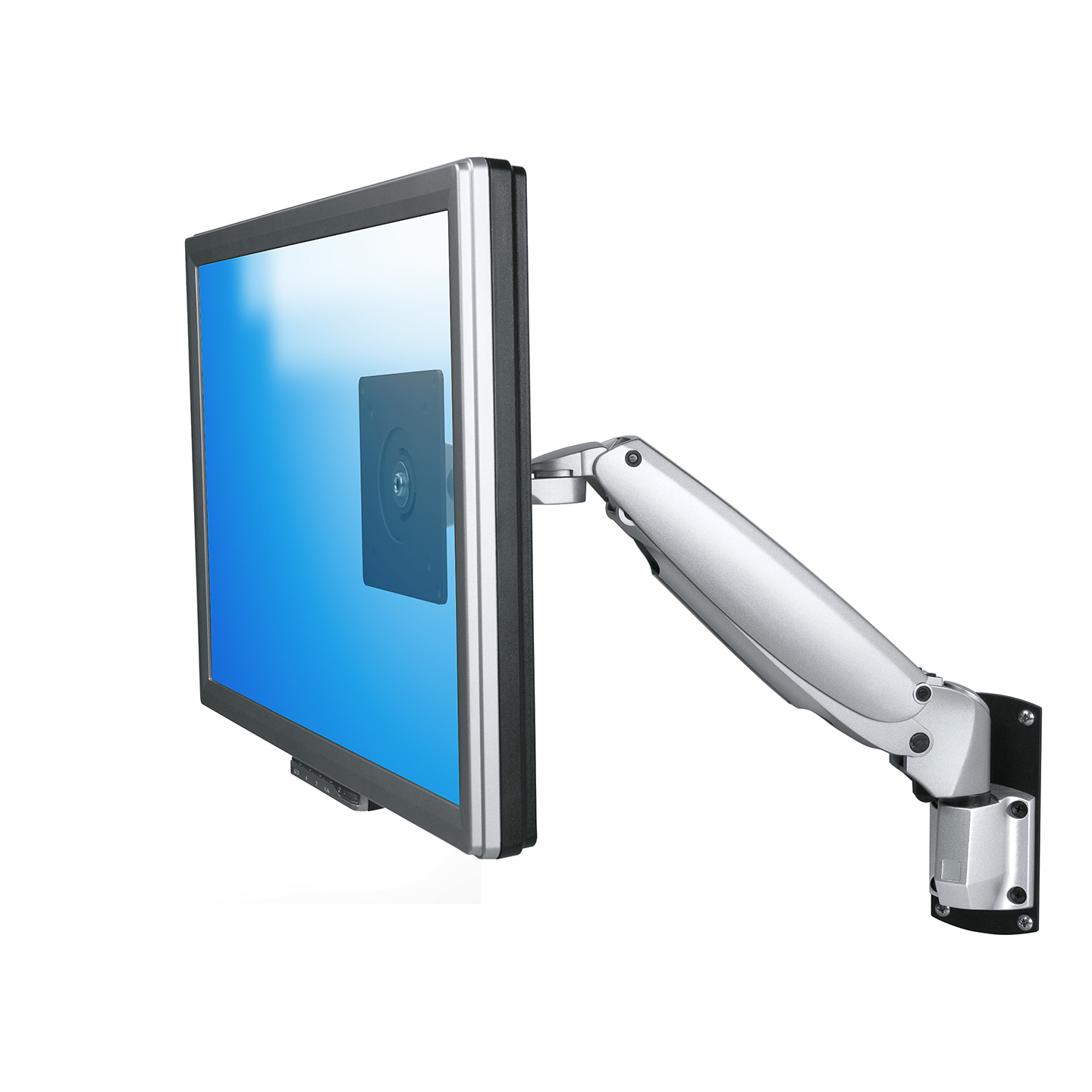 57.222 The ideal, collaborative POS (Point Of Sale) product. Due to its compact size it's also often mounted on mobile carts. Tilt, swivel, rotate and smoothly adjust your monitor in height using just your fingertips to set it into an ergonomic position.