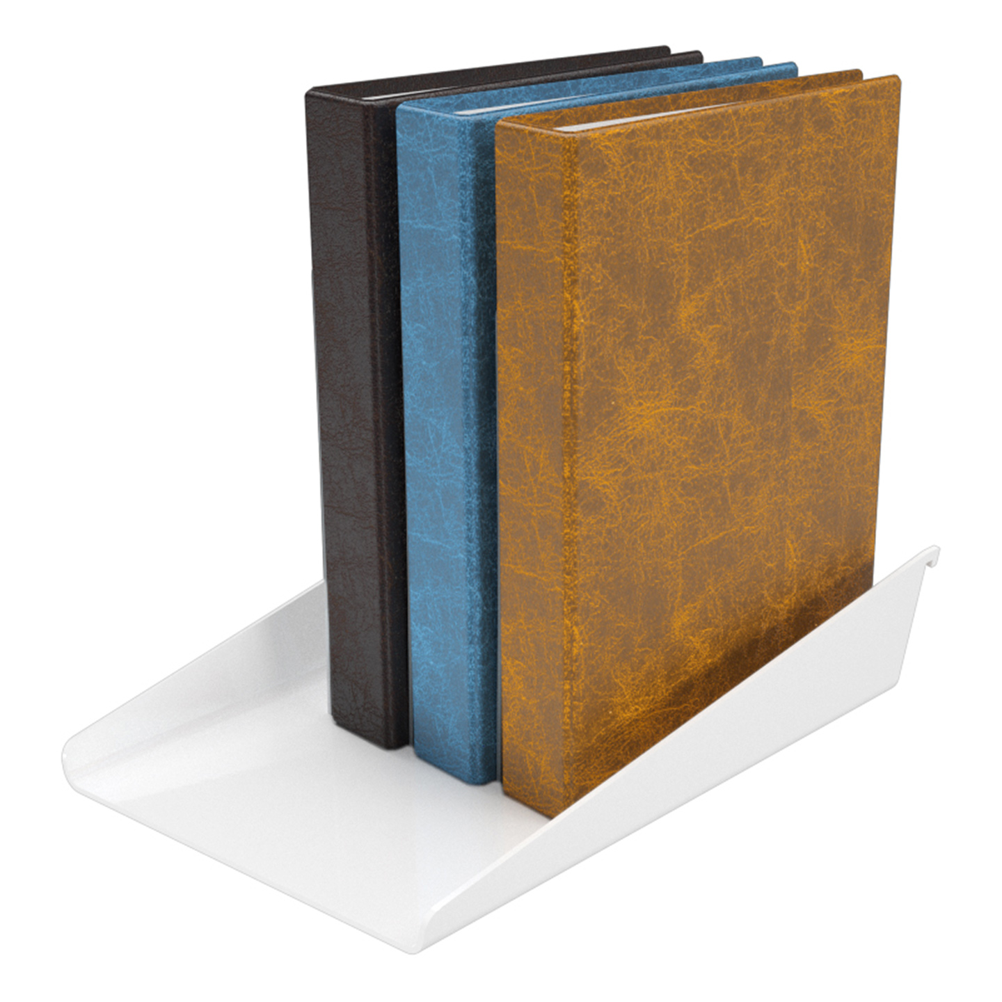 58.760 Frees up valuable desk space and keeps those binders you use every day within easy reach. Simply hooks onto the toolbar.
